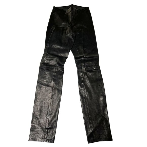 J Brand Edita 100% Lamb Leather Leggings in Black